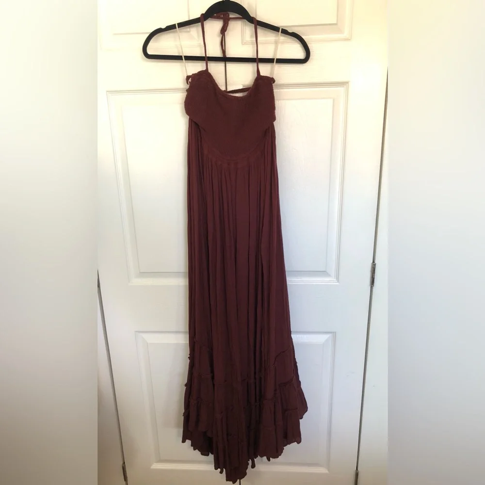 Free People Mocha Brown Extratropical Maxi Dress Size XS_2